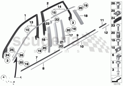 Part Diagram for Rolls Royce 51 35 7178158