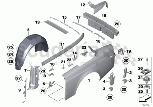 Part Diagram for Rolls Royce 51 11 7174131