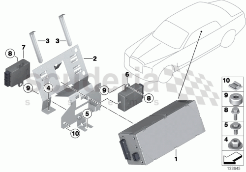 Part Diagram for Rolls Royce 61 35 0301727