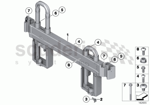 Part Diagram for Rolls Royce 54 62 7185711