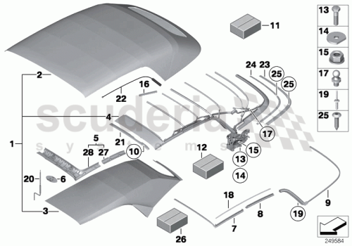 Part Diagram for Rolls Royce 54 34 7207076