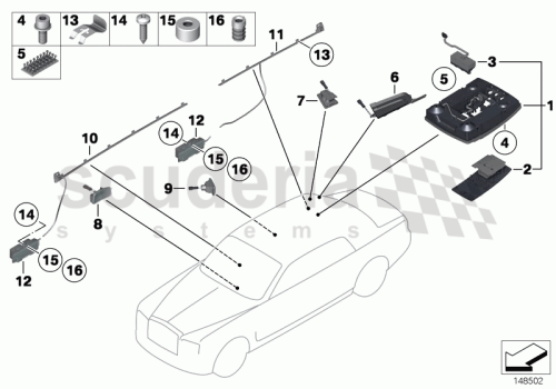 Part Diagram for Rolls Royce 63 31 0154869