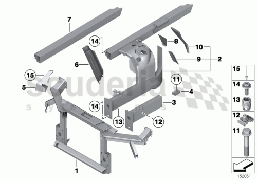 Part Diagram for Rolls Royce 41 14 7079539