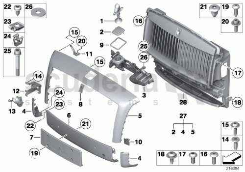 Part Diagram for Rolls Royce 51 11 7238231