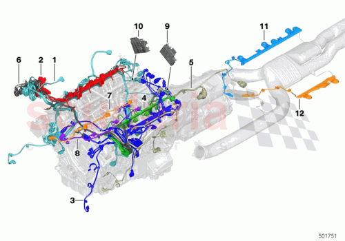 Part Diagram for Rolls Royce 12519485092