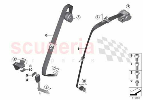Part Diagram for Rolls Royce 72117489788