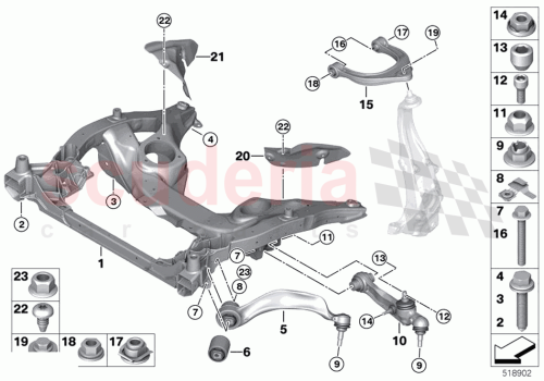 Part Diagram for Rolls Royce 31126876307