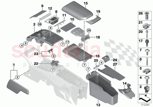 Part Diagram for Rolls Royce 51169388410