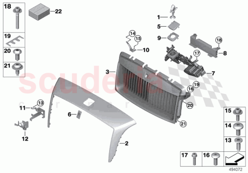 Part Diagram for Rolls Royce 51118496543