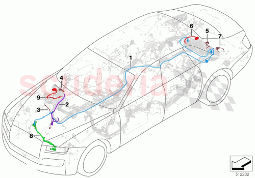 Part Diagram for Rolls Royce 61125A249B6