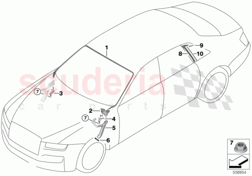 Part Diagram for Rolls Royce 51317495674