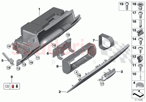 Part Diagram for Rolls Royce 51165A0E743