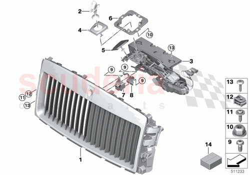 Part Diagram for Rolls Royce 51117495560