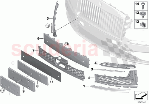 Part Diagram for Rolls Royce 51117495523
