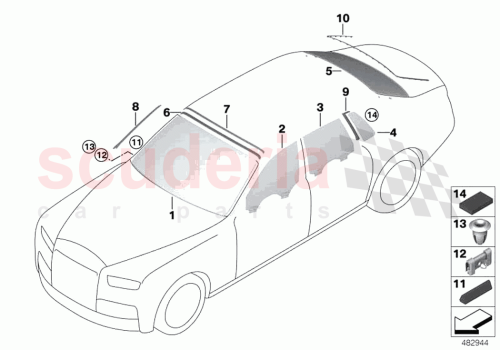 Part Diagram for Rolls Royce 51357427695