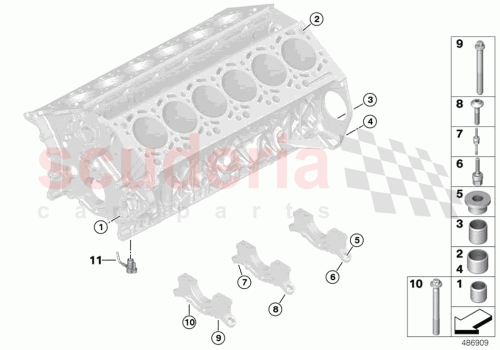 Part Diagram for Rolls Royce 11117557325