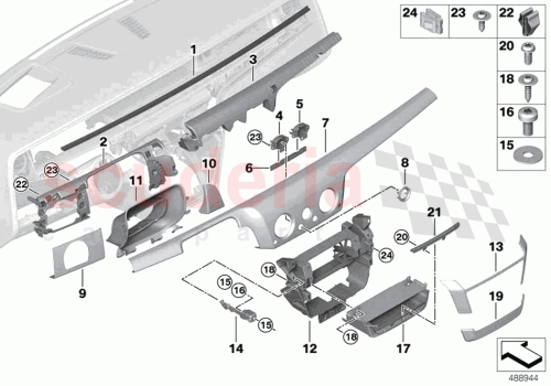 Part Diagram for Rolls Royce 51456843224
