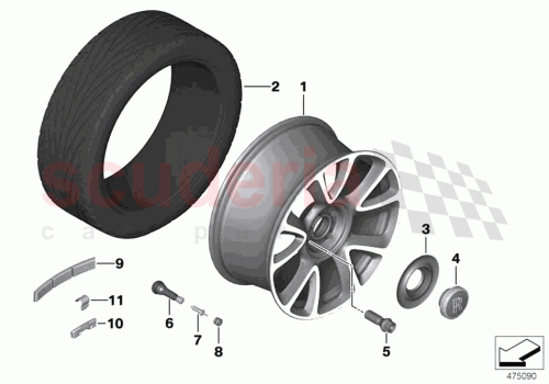 Part Diagram for Rolls Royce 36116872929